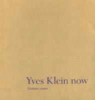 Yves Klein Now - book cover